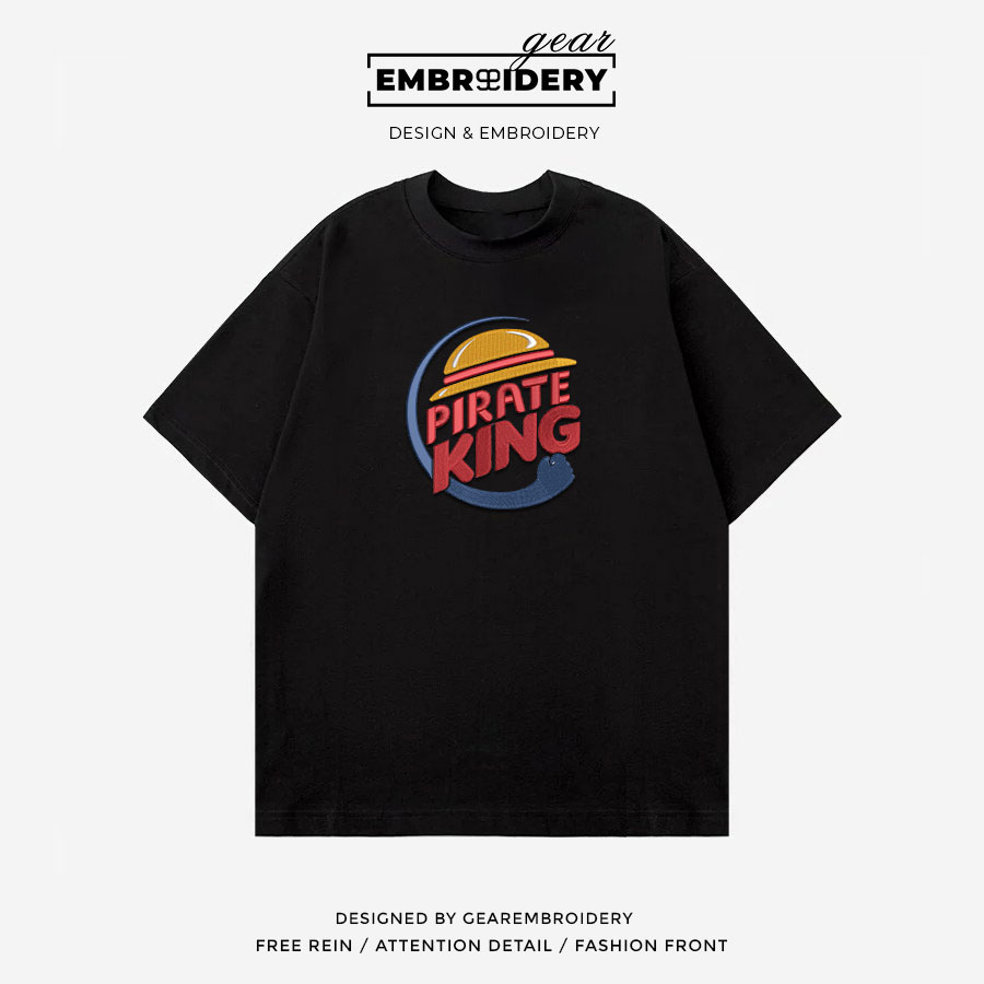 Pirate king One Piece Embroidered Design Personalized Embroidered T Shirt Sweatshirt Hoodie Clothing OP0162