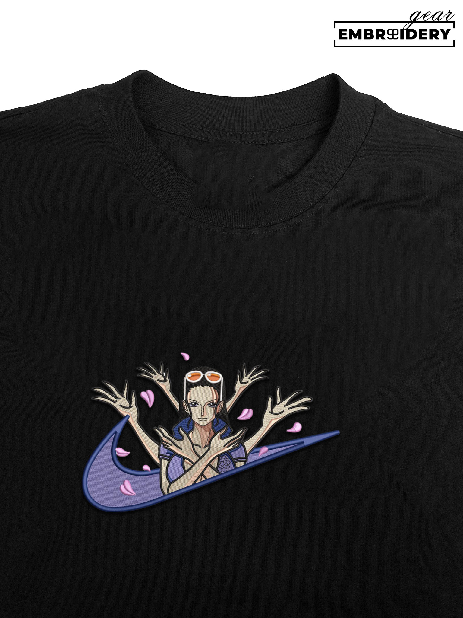 Robin swoosh nike One Piece Anime Embroidered Design Personalized Embroidered T Shirt Sweatshirt Hoodie Clothing OP0167