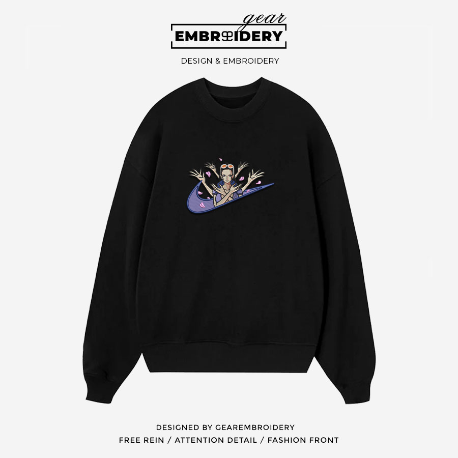 Robin swoosh nike One Piece Anime Embroidered Design Personalized Embroidered T Shirt Sweatshirt Hoodie Clothing OP0167