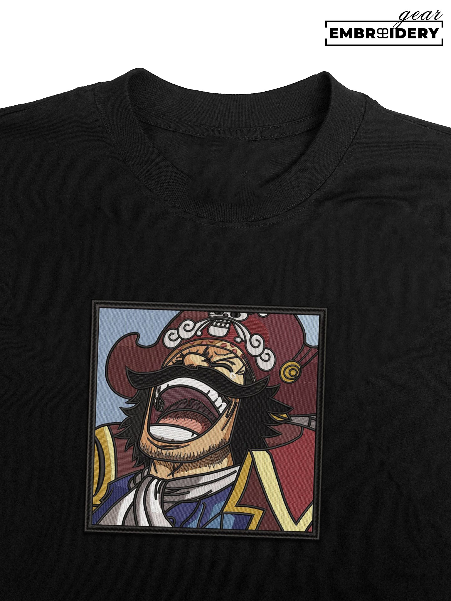 Roger laugh One Piece Embroidered Design Personalized Embroidered T Shirt Sweatshirt Hoodie Clothing OP0170