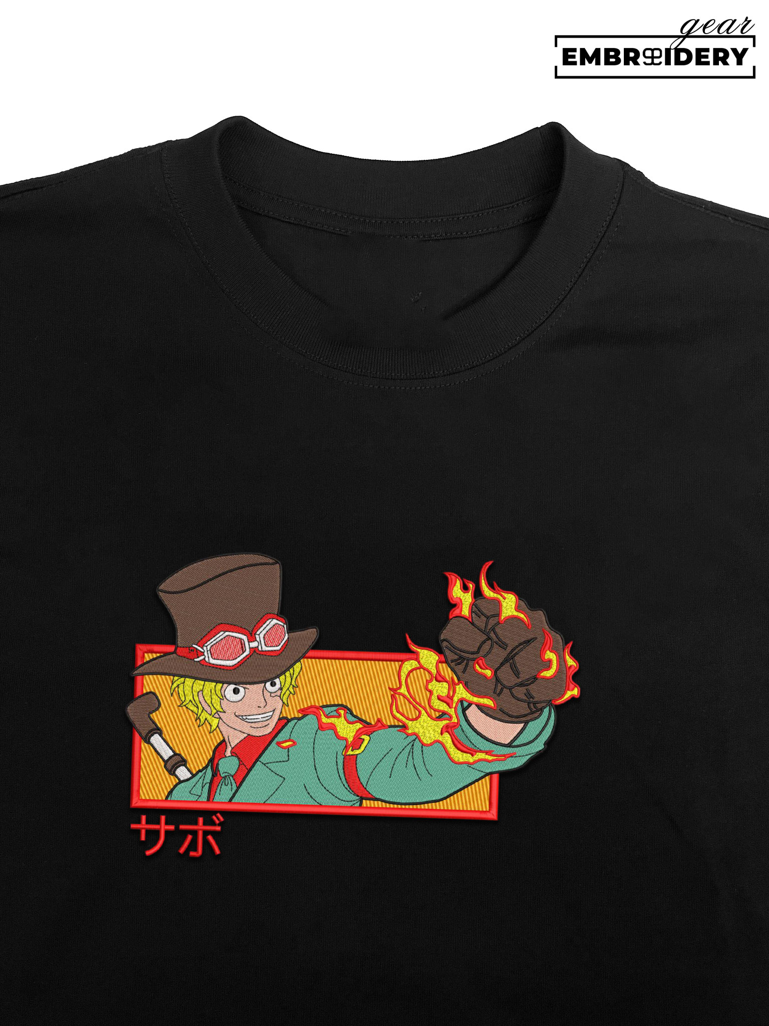 Sabo One Piece Embroidered Design Personalized Embroidered T Shirt Sweatshirt Hoodie Clothing OP0172