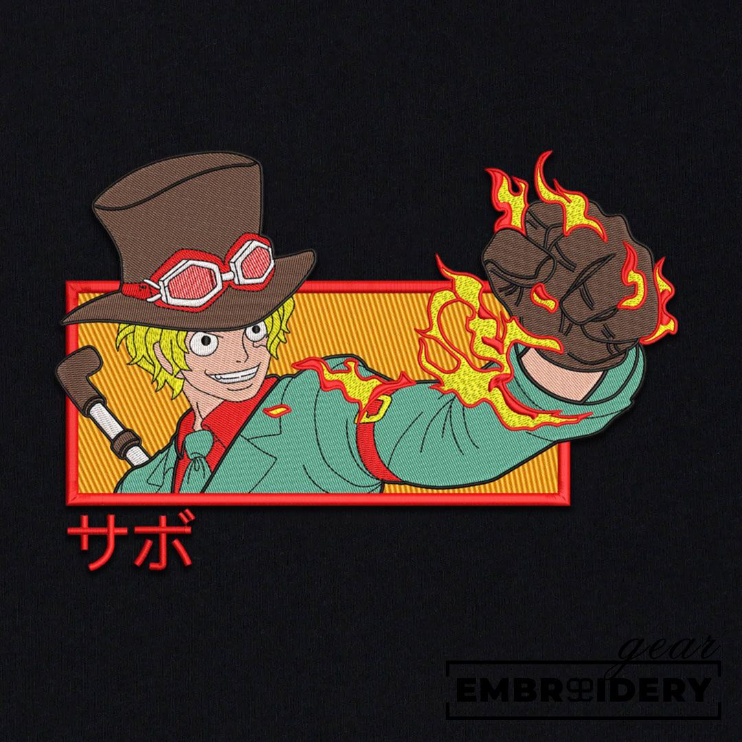 Sabo One Piece Embroidered Design Personalized Embroidered T Shirt Sweatshirt Hoodie Clothing OP0172