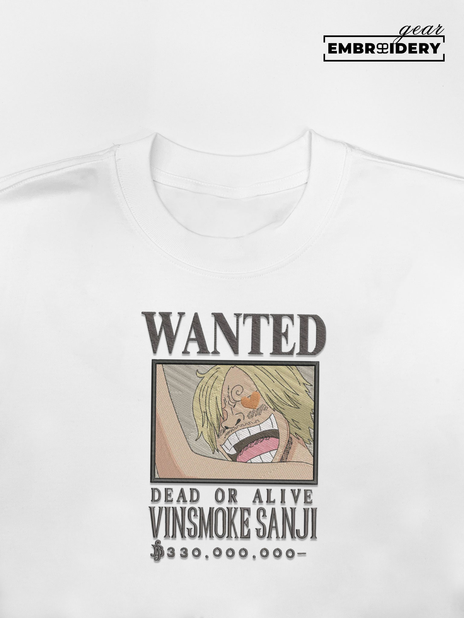 Sanji poster One Piece Embroidered Design Personalized Embroidered T Shirt Sweatshirt Hoodie Clothing OP0179