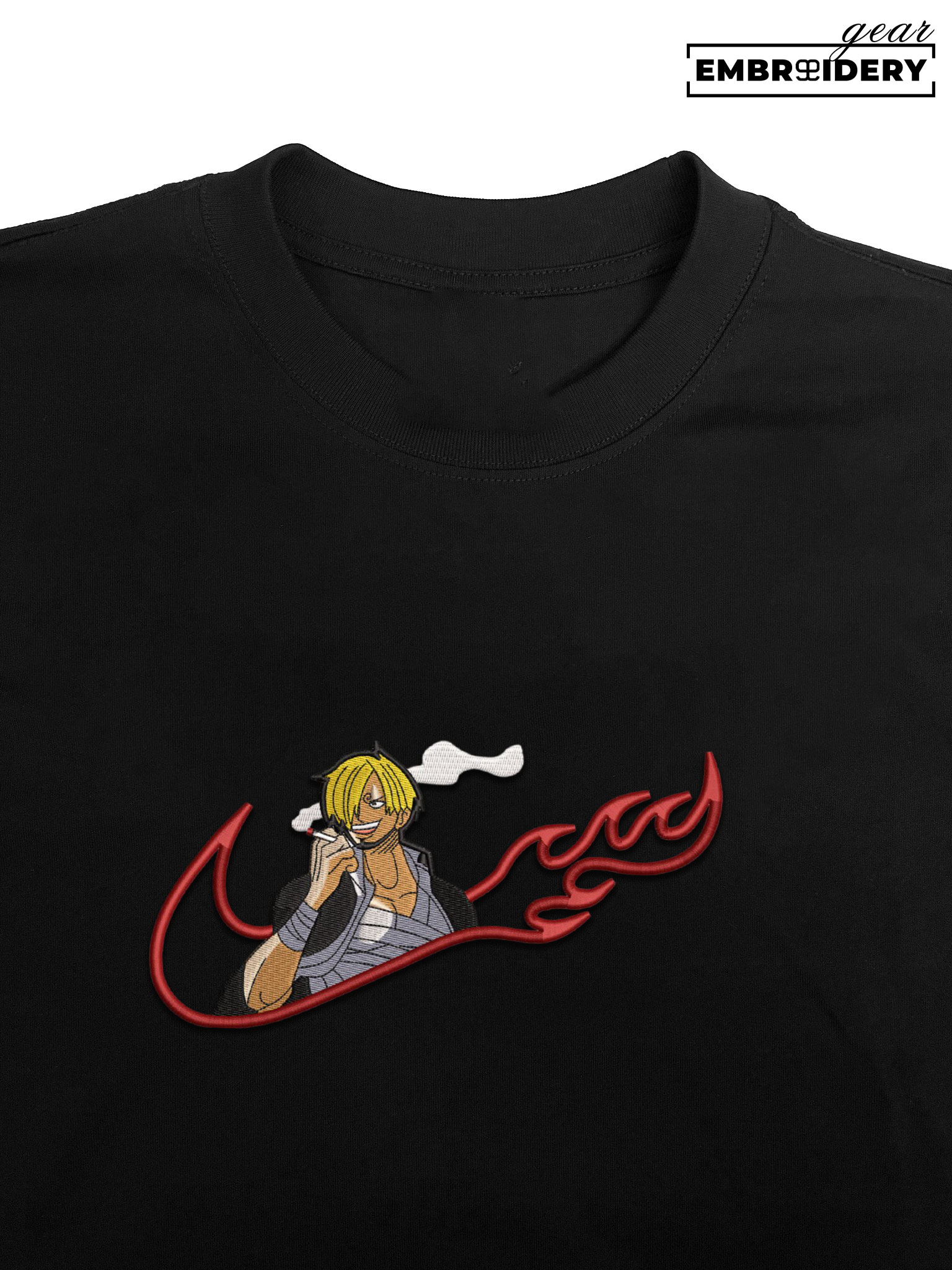 Sanji swoosh nike One Piece Anime Embroidered Design Personalized Embroidered T Shirt Sweatshirt Hoodie Clothing OP0181