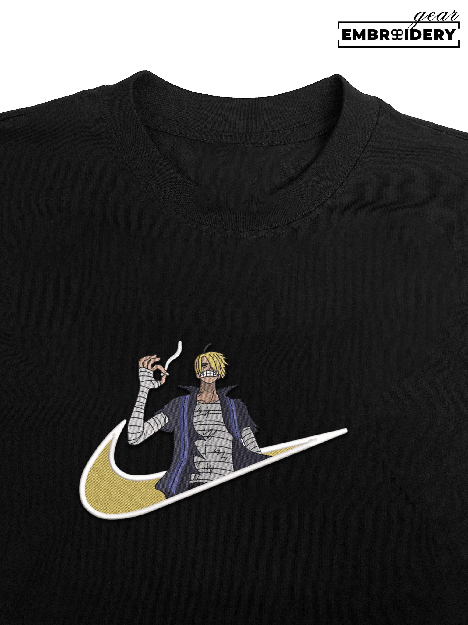 Sanji swoosh nike One Piece Anime Embroidered Design Personalized Embroidered T Shirt Sweatshirt Hoodie Clothing OP0182