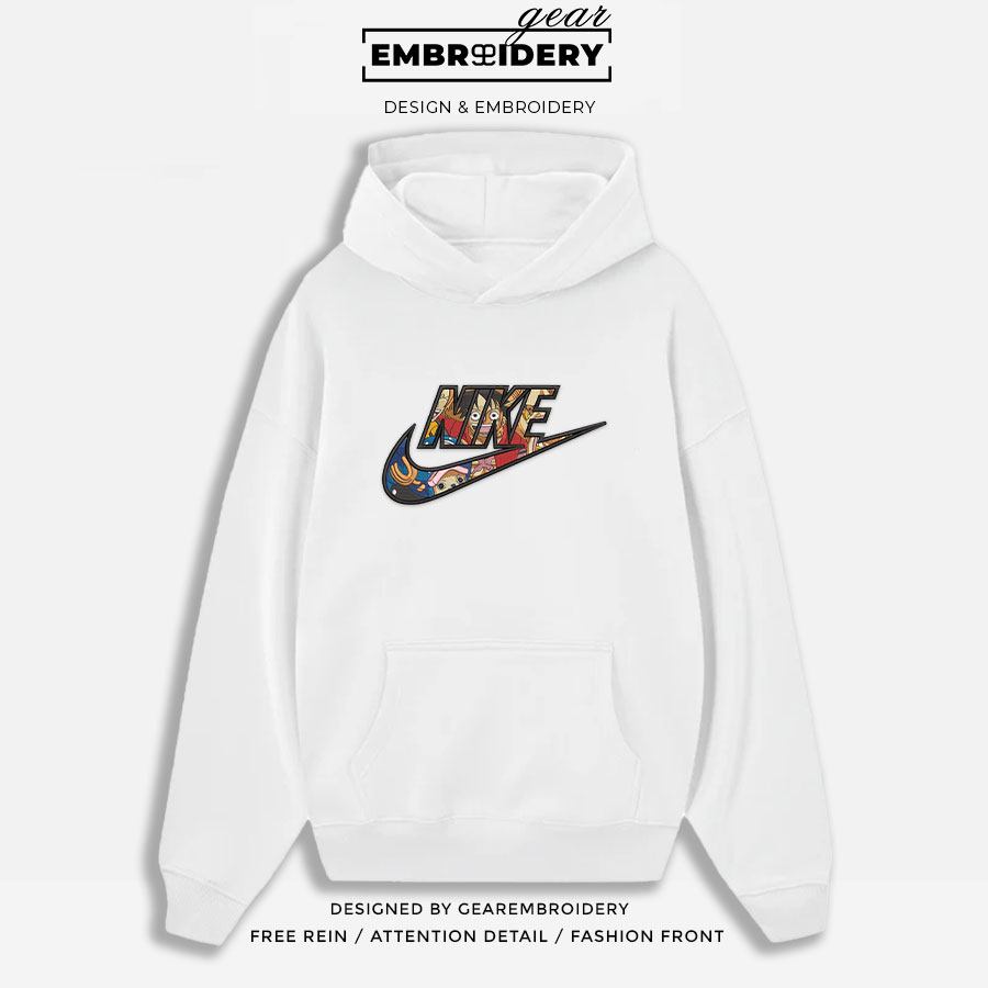Luffy nike One Piece Anime Embroidered Design Personalized Embroidered T Shirt Sweatshirt Hoodie Clothing OP0203