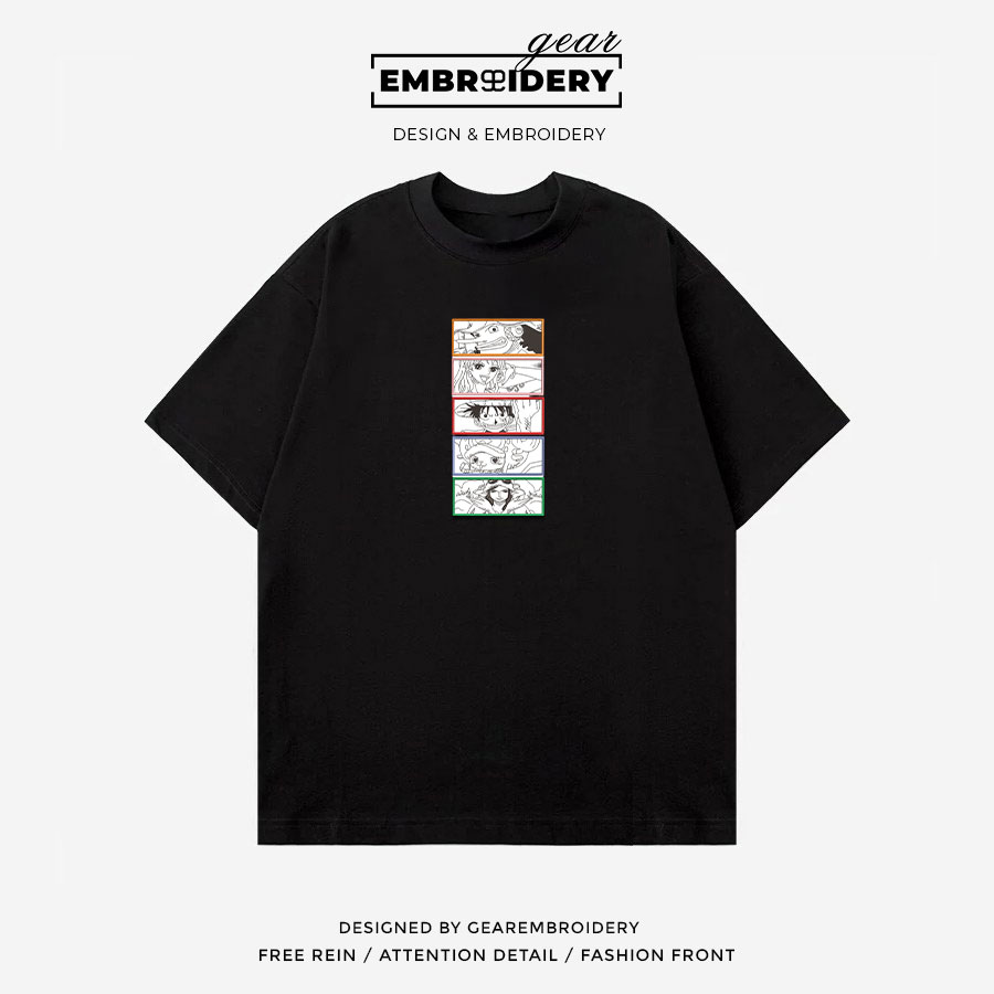 Straw hats One Piece Embroidered Design Personalized Embroidered T Shirt Sweatshirt Hoodie Clothing OP0202