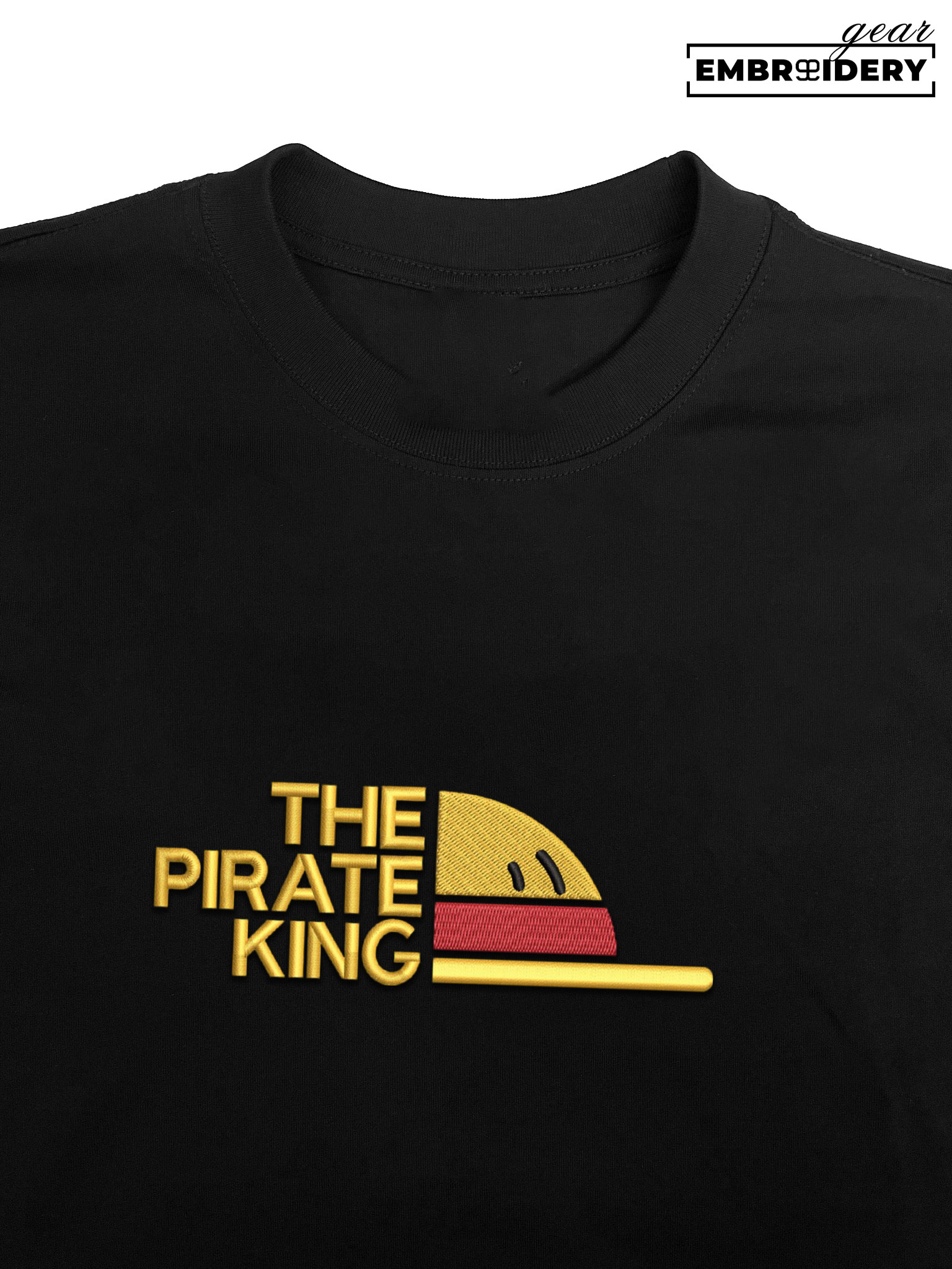 The pirate king One Piece Embroidered Design Personalized Embroidered T Shirt Sweatshirt Hoodie Clothing OP0206