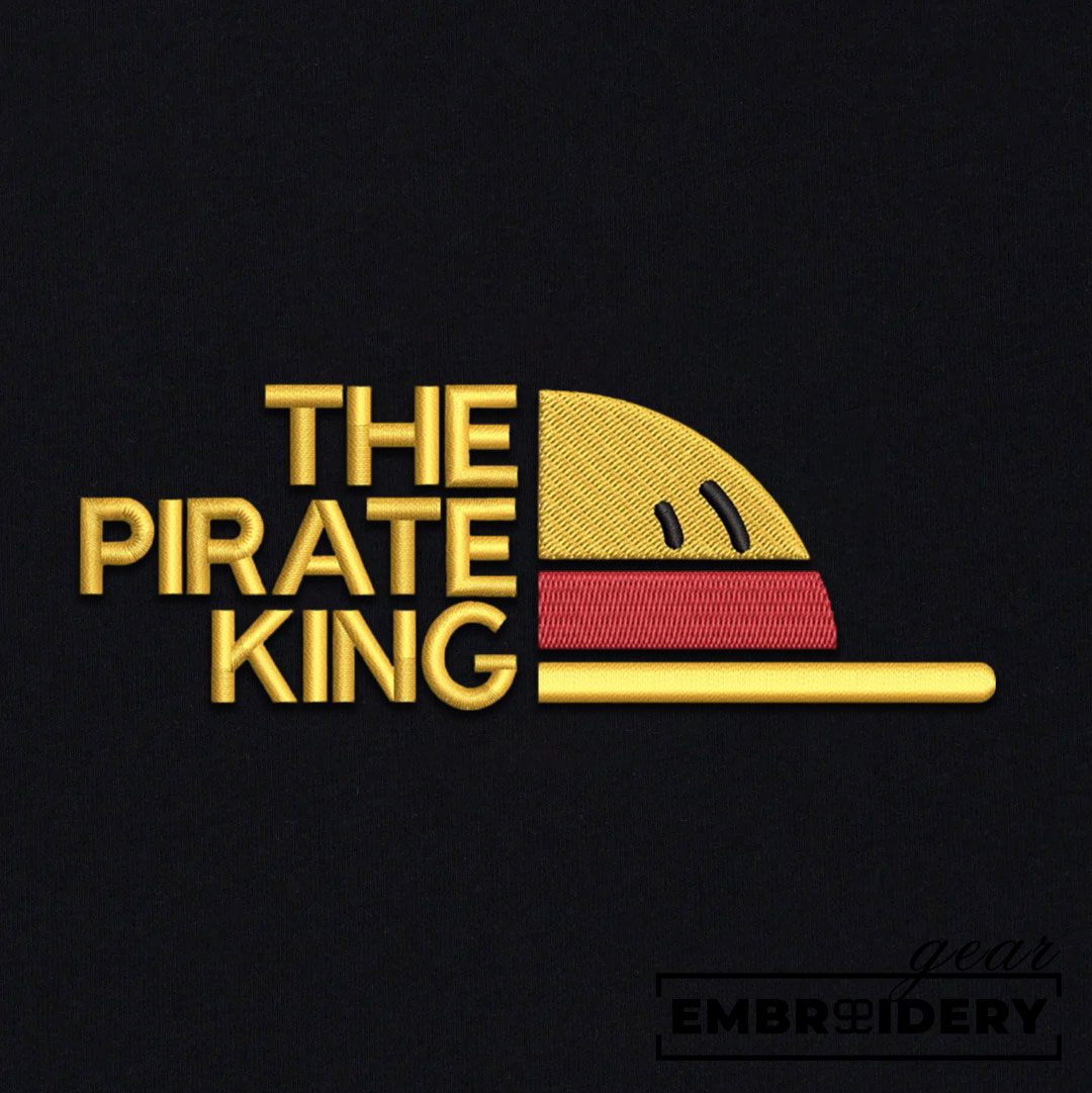 The pirate king One Piece Embroidered Design Personalized Embroidered T Shirt Sweatshirt Hoodie Clothing OP0206