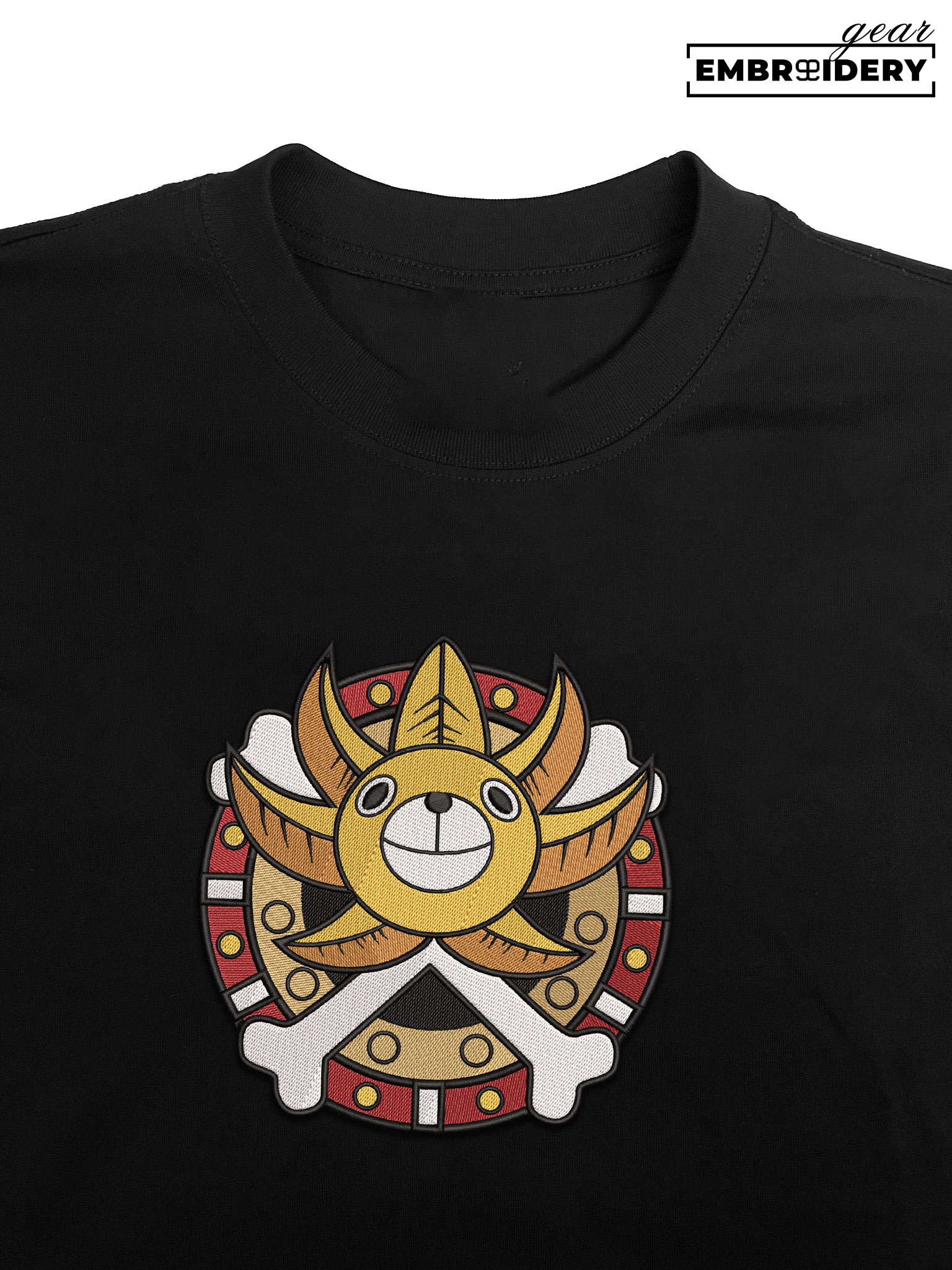 Thousand Sunny One Piece Embroidered Design Personalized Embroidered T Shirt Sweatshirt Hoodie Clothing OP0207