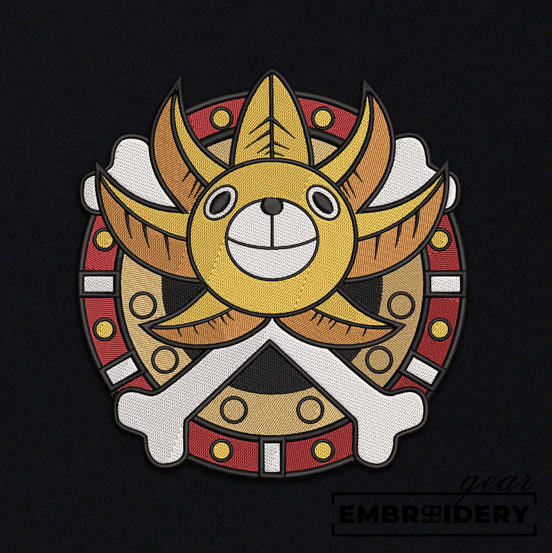 Thousand Sunny One Piece Embroidered Design Personalized Embroidered T Shirt Sweatshirt Hoodie Clothing OP0207