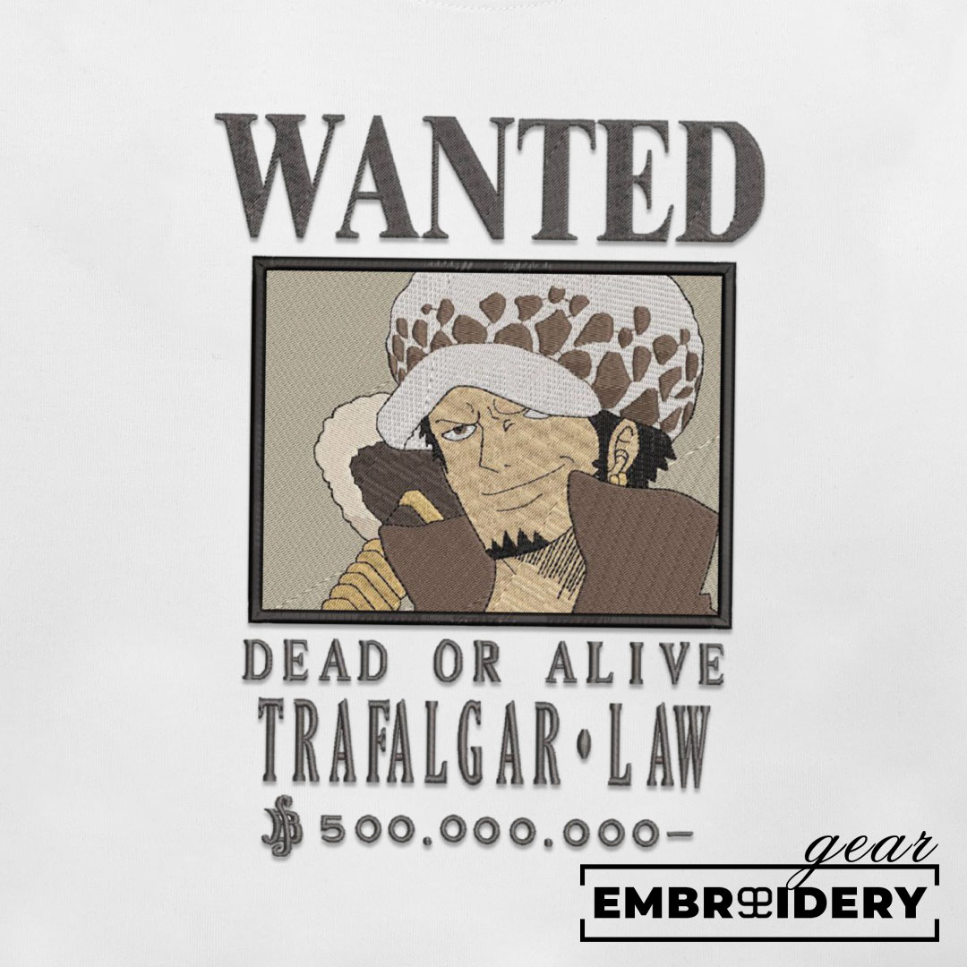 Trafalgar law poster One Piece Embroidered Design Personalized Embroidered T Shirt Sweatshirt Hoodie Clothing OP0208