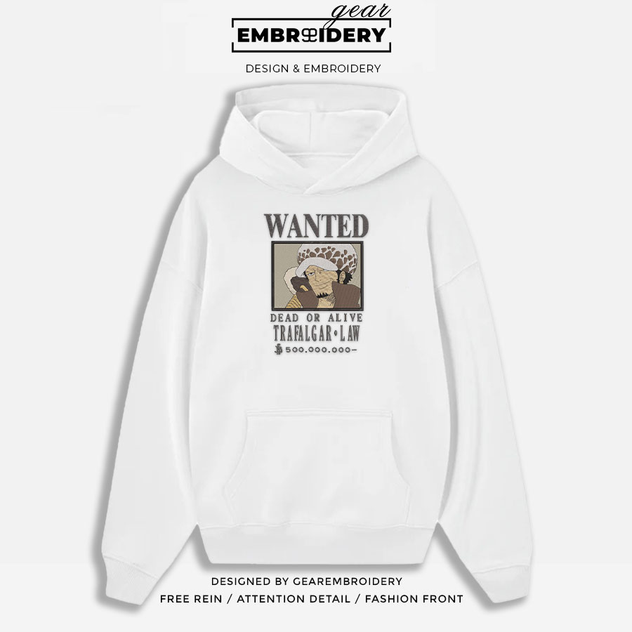 Trafalgar law poster One Piece Embroidered Design Personalized Embroidered T Shirt Sweatshirt Hoodie Clothing OP0208
