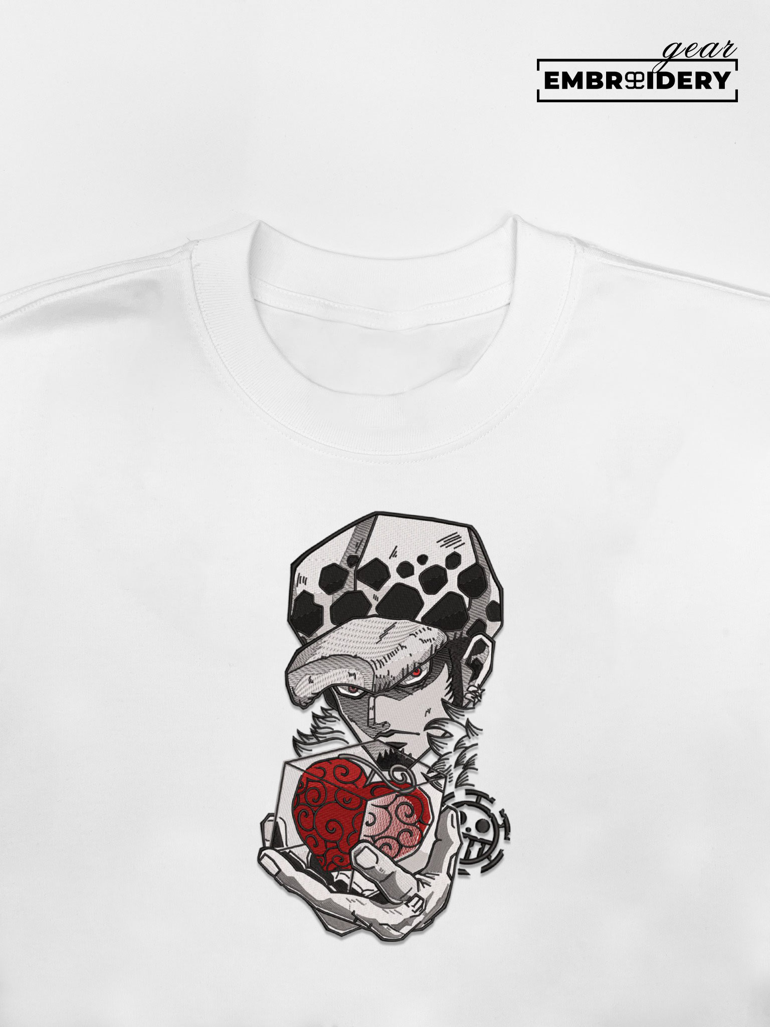 Trafalger law One Piece Embroidered Design Personalized Embroidered T Shirt Sweatshirt Hoodie Clothing OP0211