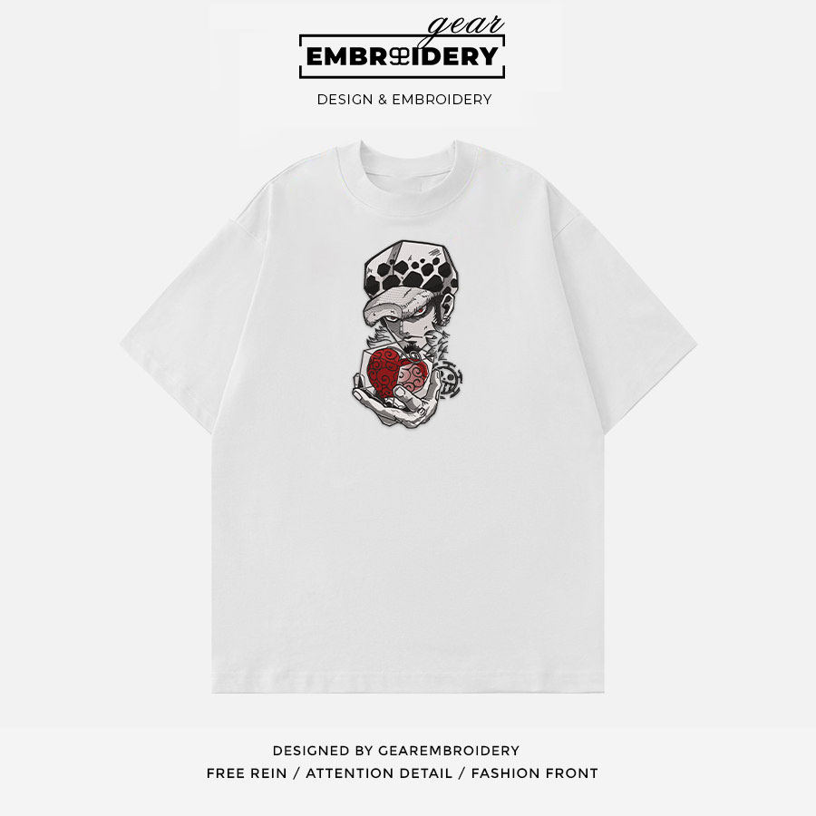 Trafalger law One Piece Embroidered Design Personalized Embroidered T Shirt Sweatshirt Hoodie Clothing OP0211