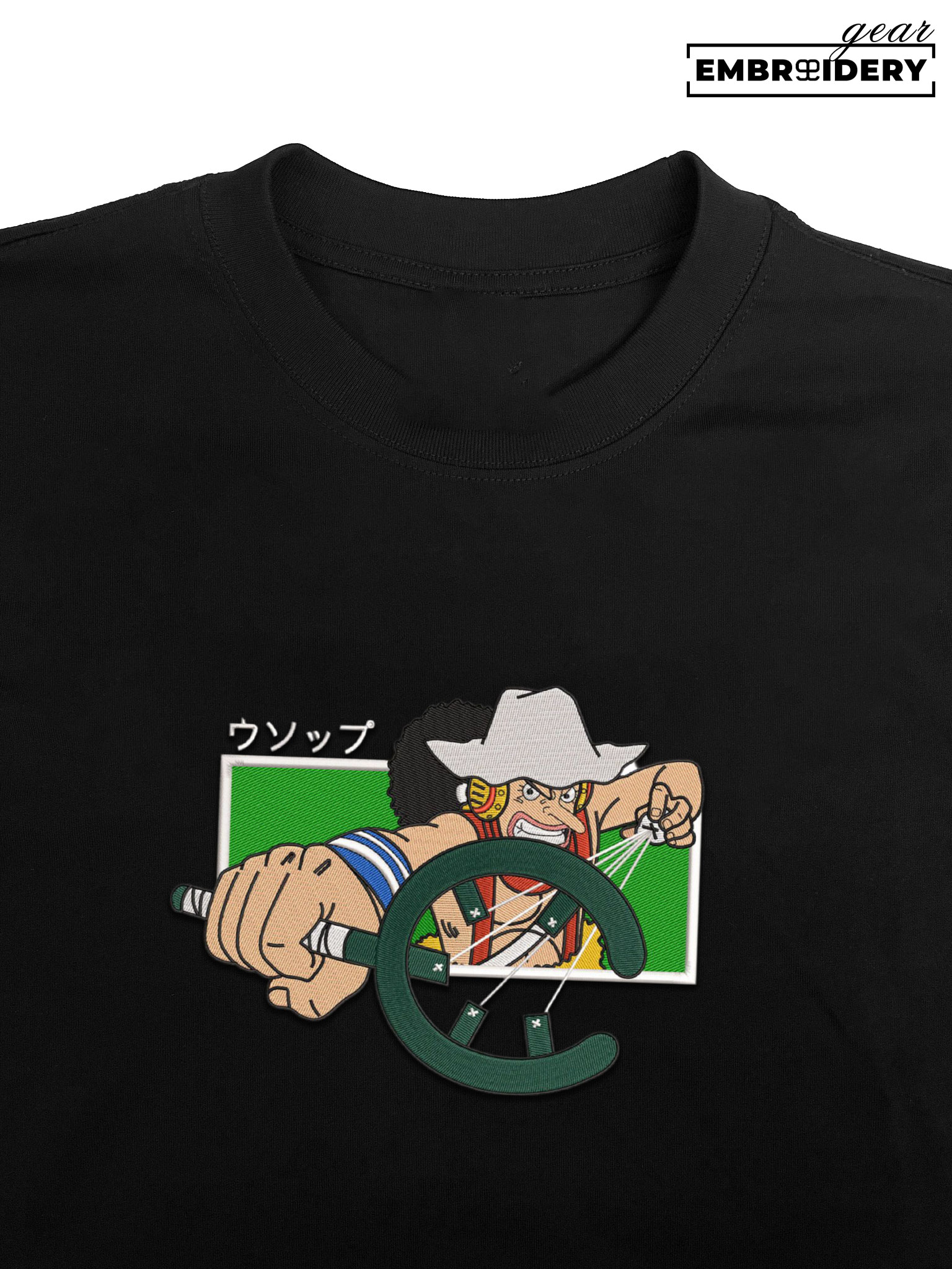 Usopp slingshot One Piece Embroidered Design Personalized Embroidered T Shirt Sweatshirt Hoodie Clothing OP0213