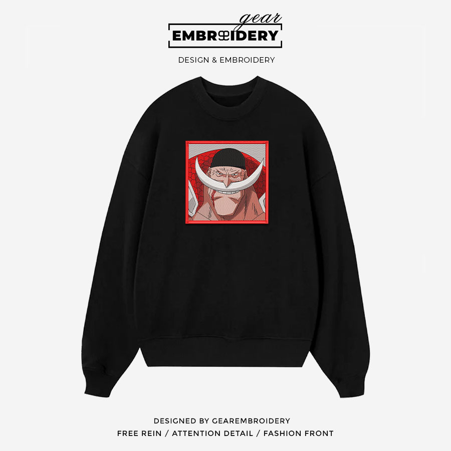 Whitebeard One Piece Embroidered Design Personalized Embroidered T Shirt Sweatshirt Hoodie Clothing OP0216