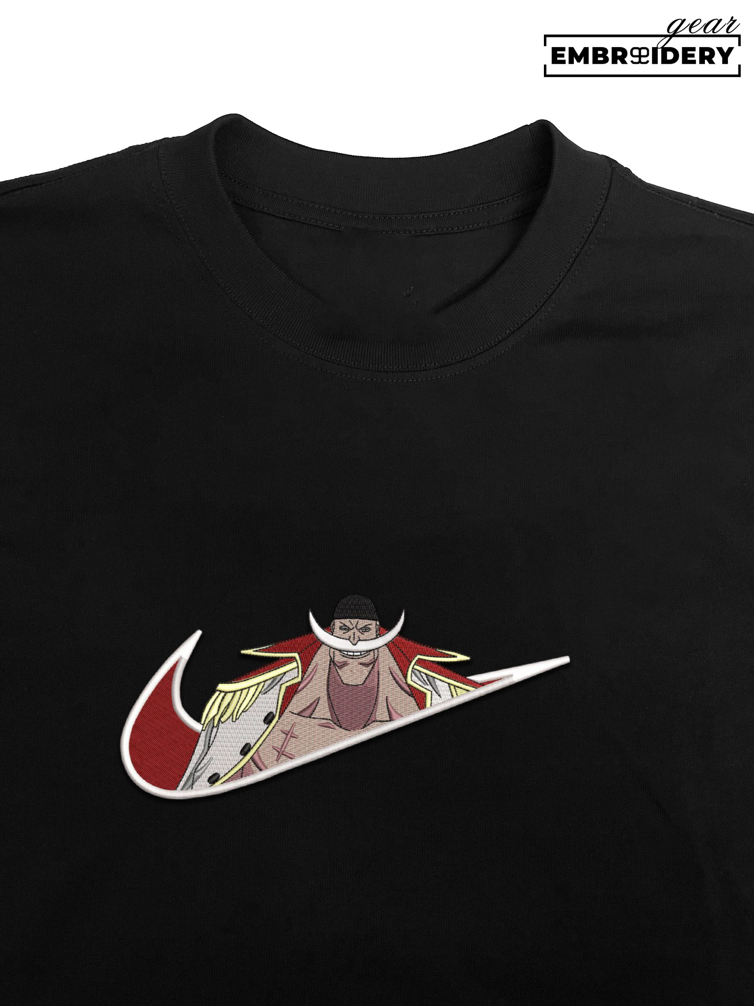 Whitebeard swoosh nike One Piece Anime Embroidered Design Personalized Embroidered T Shirt Sweatshirt Hoodie Clothing OP0222