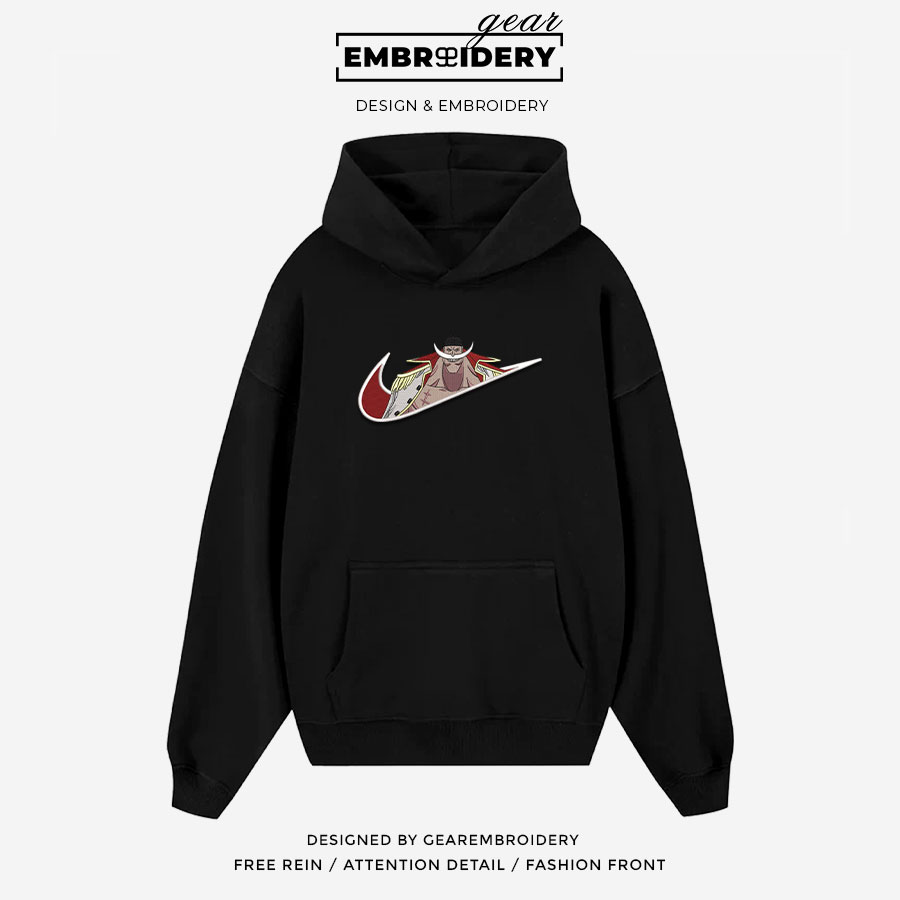 Whitebeard swoosh nike One Piece Anime Embroidered Design Personalized Embroidered T Shirt Sweatshirt Hoodie Clothing OP0222