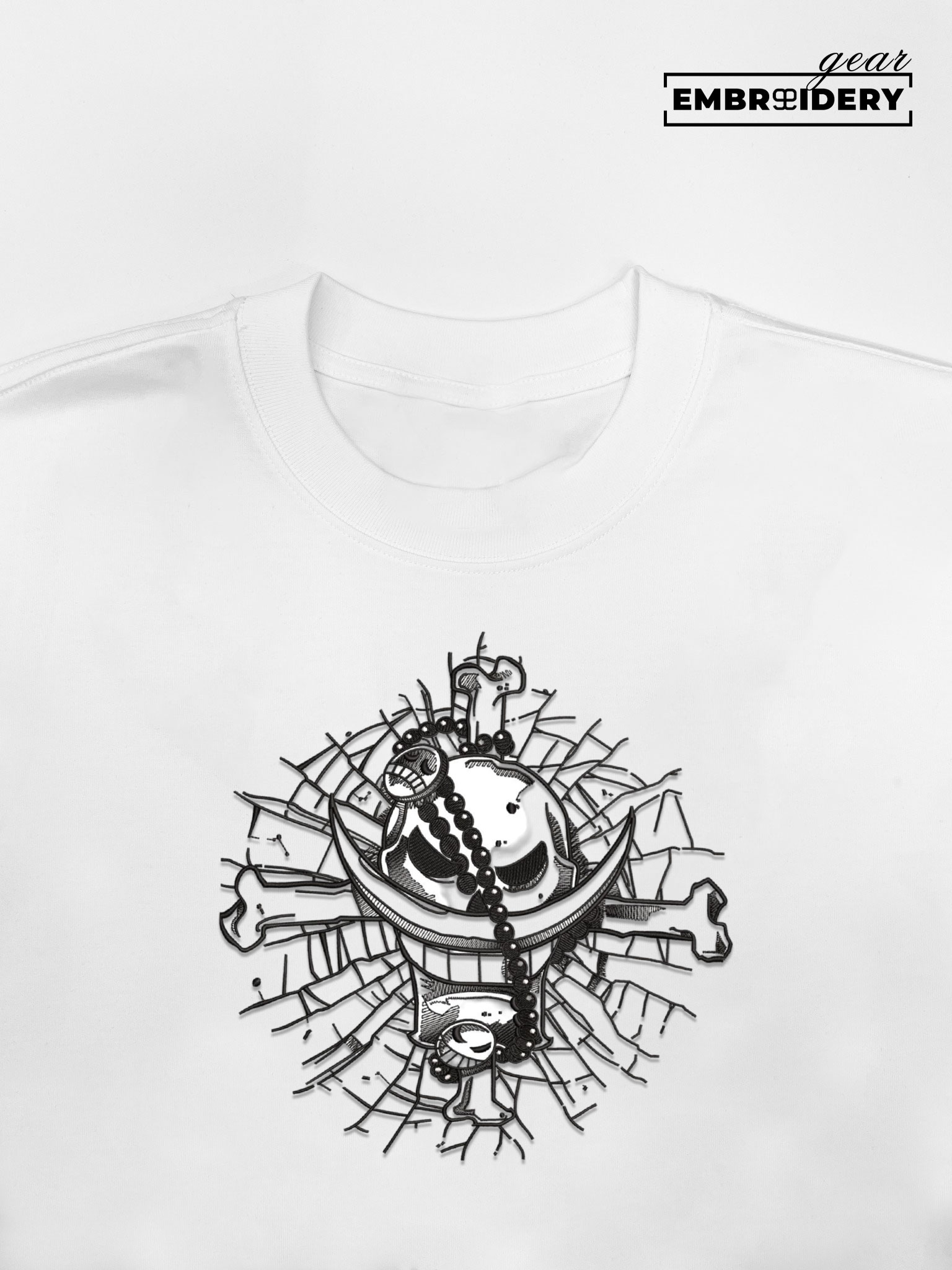 Whitebeard x ace logo One Piece Embroidered Design Personalized Embroidered T Shirt Sweatshirt Hoodie Clothing OP0224