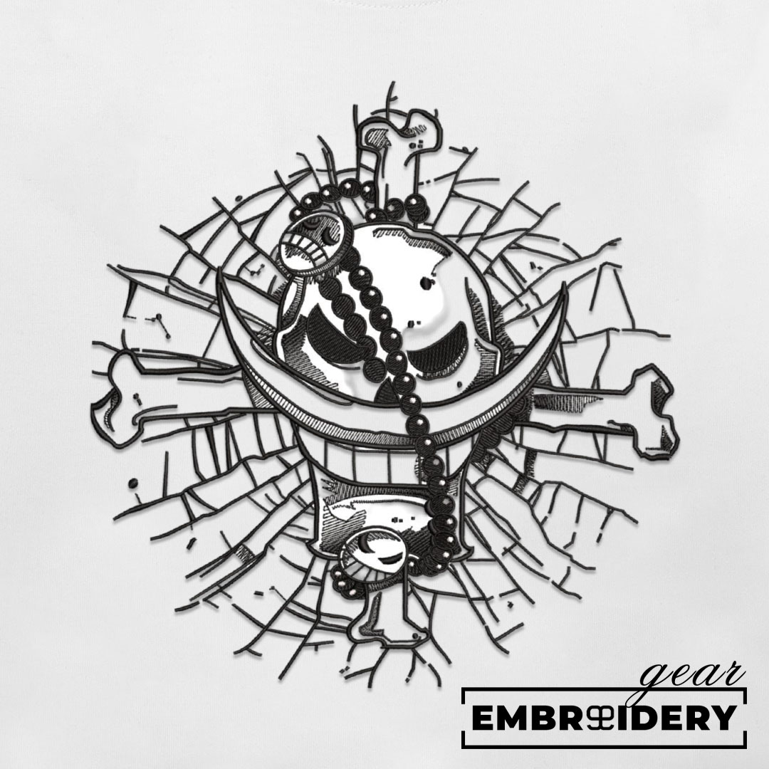 Whitebeard x ace logo One Piece Embroidered Design Personalized Embroidered T Shirt Sweatshirt Hoodie Clothing OP0224