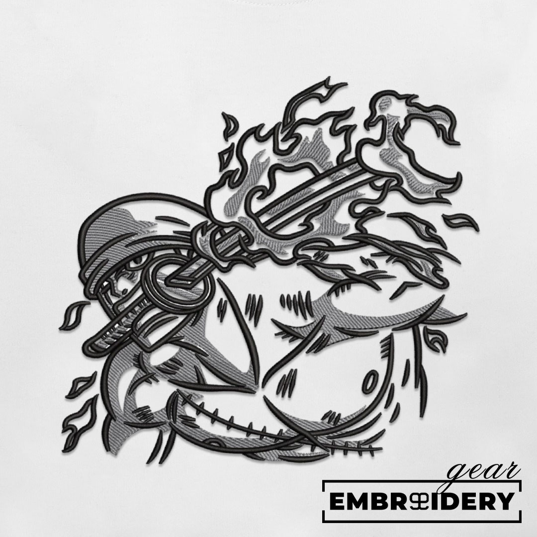 Zoro attack One Piece Embroidered Design Personalized Embroidered T Shirt Sweatshirt Hoodie Clothing OP0230