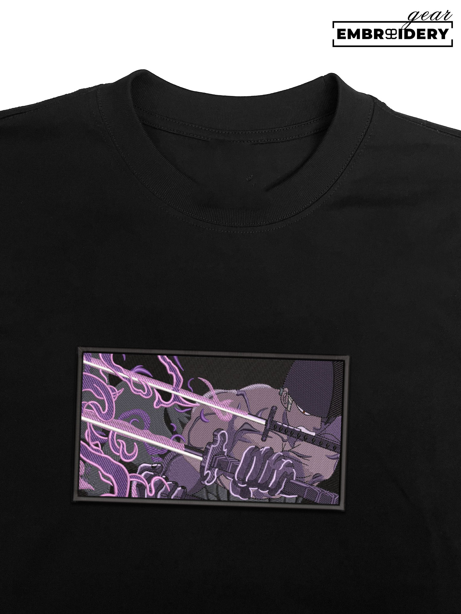 Zoro attack One Piece Embroidered Design Personalized Embroidered T Shirt Sweatshirt Hoodie Clothing OP0233