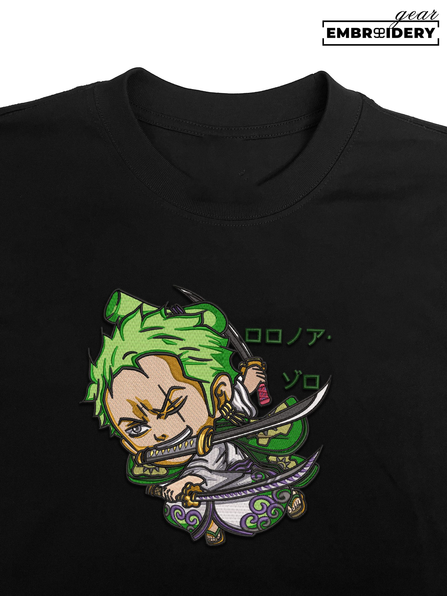 Zoro chibi One Piece Embroidered Design Personalized Embroidered T Shirt Sweatshirt Hoodie Clothing OP0234