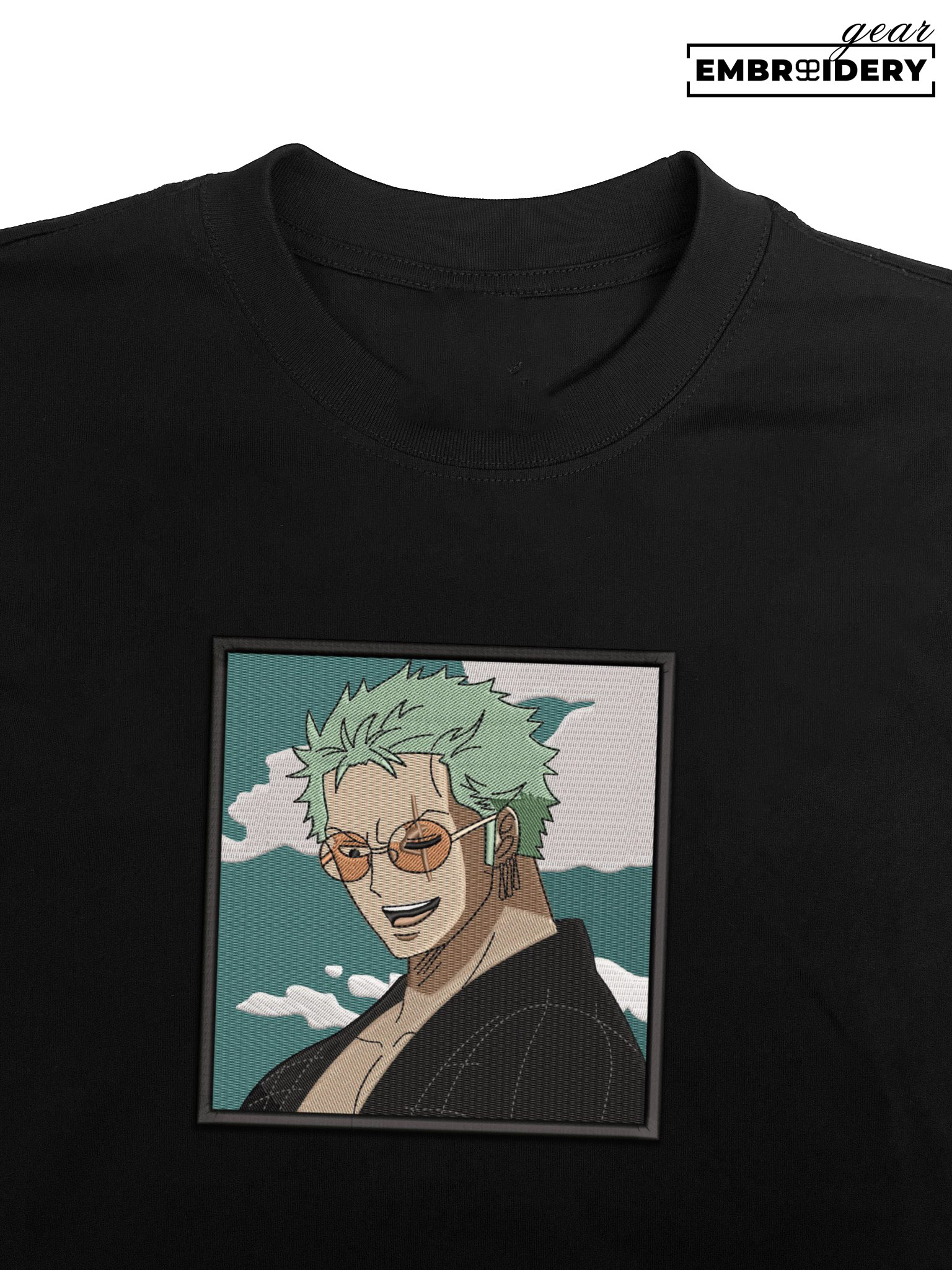 Zoro glasses One Piece Embroidered Design Personalized Embroidered T Shirt Sweatshirt Hoodie Clothing OP0250