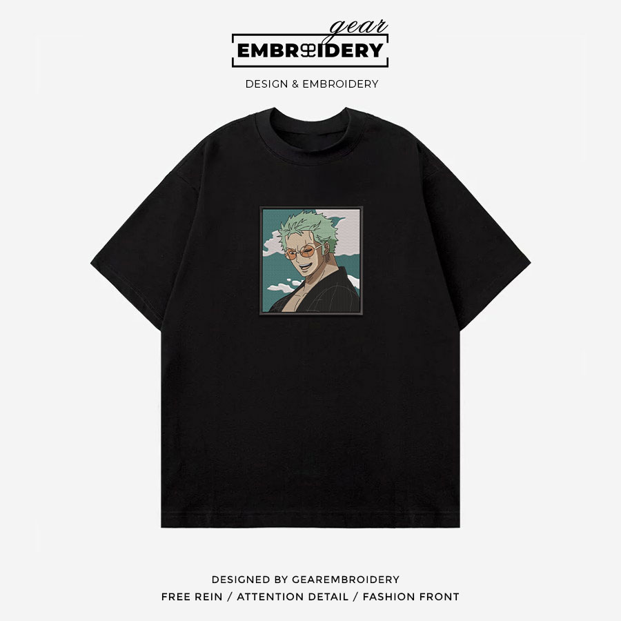 Zoro glasses One Piece Embroidered Design Personalized Embroidered T Shirt Sweatshirt Hoodie Clothing OP0250