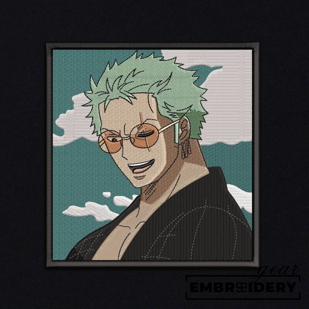 Zoro glasses One Piece Embroidered Design Personalized Embroidered T Shirt Sweatshirt Hoodie Clothing OP0250
