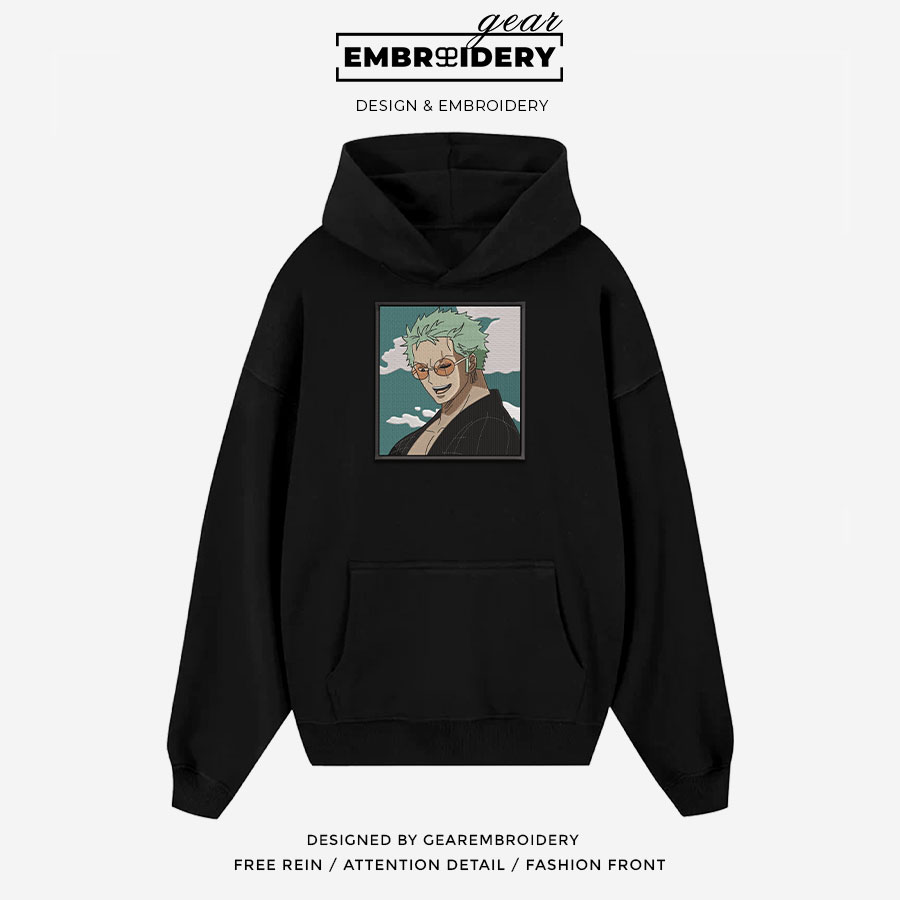 Zoro glasses One Piece Embroidered Design Personalized Embroidered T Shirt Sweatshirt Hoodie Clothing OP0250