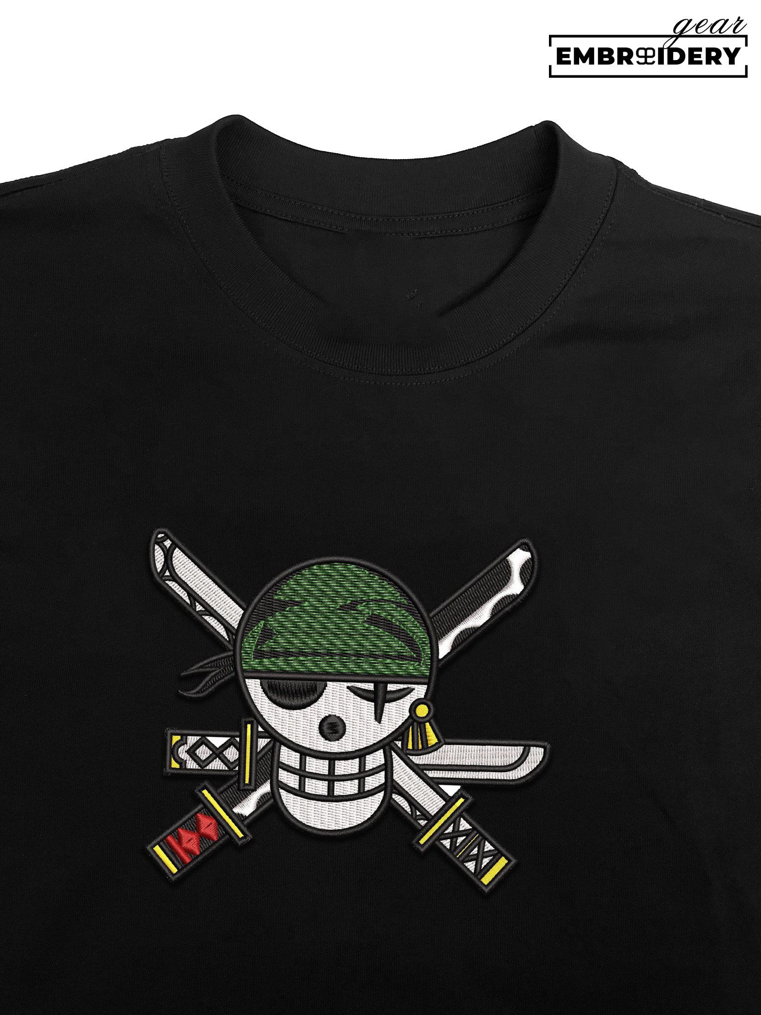 Zoro logo One Piece Embroidered Design Personalized Embroidered T Shirt Sweatshirt Hoodie Clothing OP0252