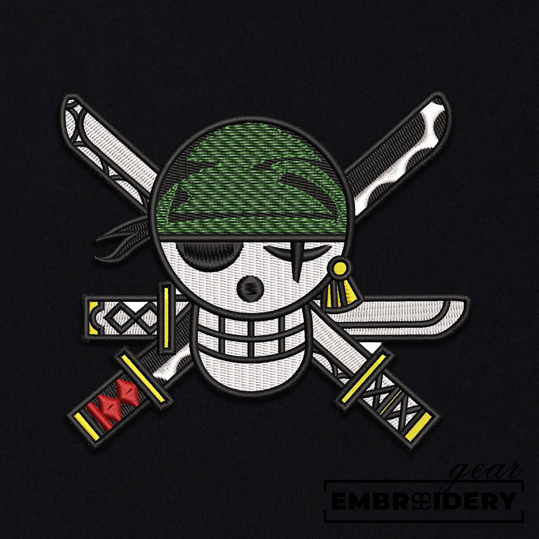 Zoro logo One Piece Embroidered Design Personalized Embroidered T Shirt Sweatshirt Hoodie Clothing OP0252