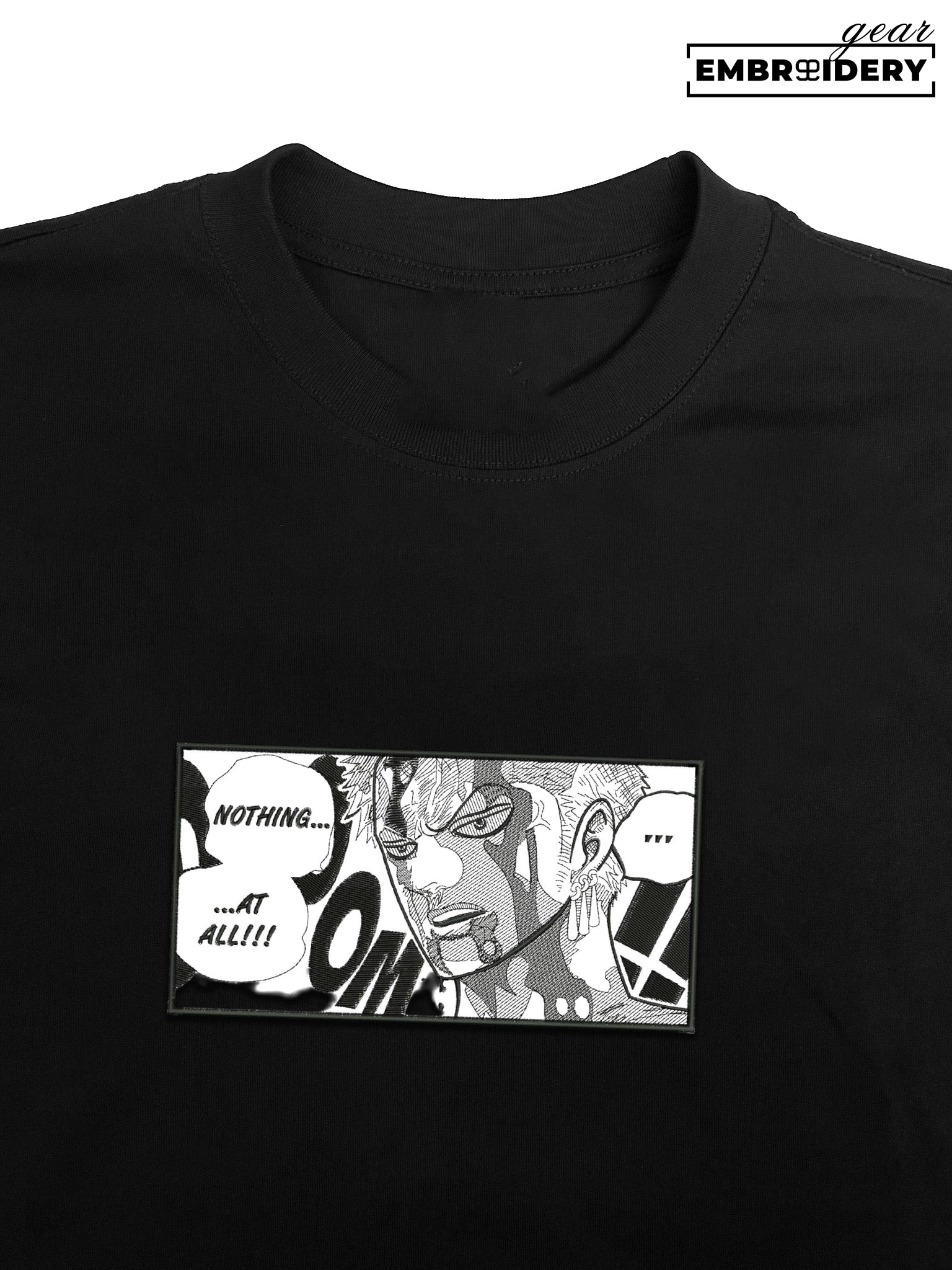 Zoro nothing happened One Piece Embroidered Design Personalized Embroidered T Shirt Sweatshirt Hoodie Clothing OP0253