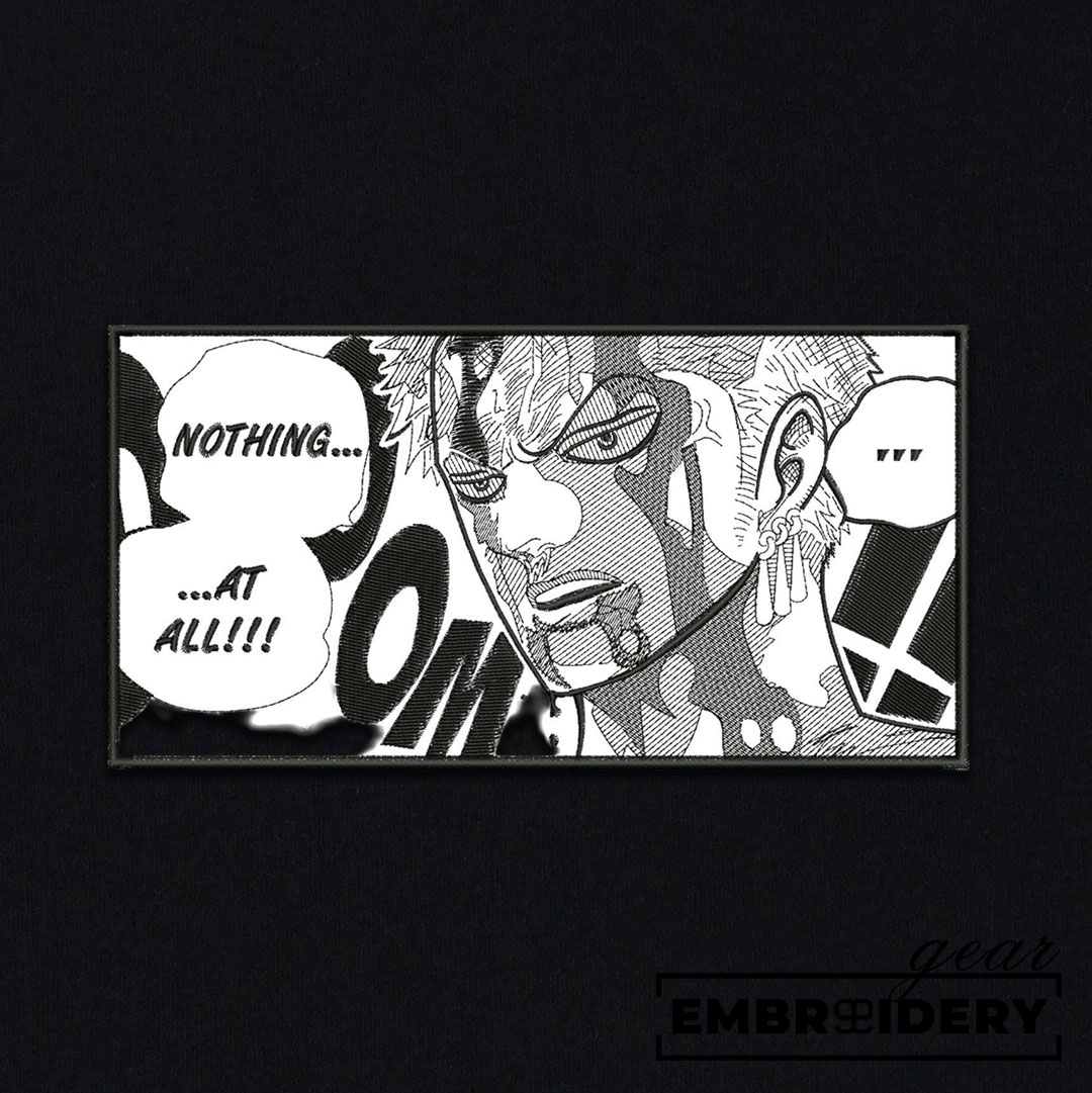 Zoro nothing happened One Piece Embroidered Design Personalized Embroidered T Shirt Sweatshirt Hoodie Clothing OP0253