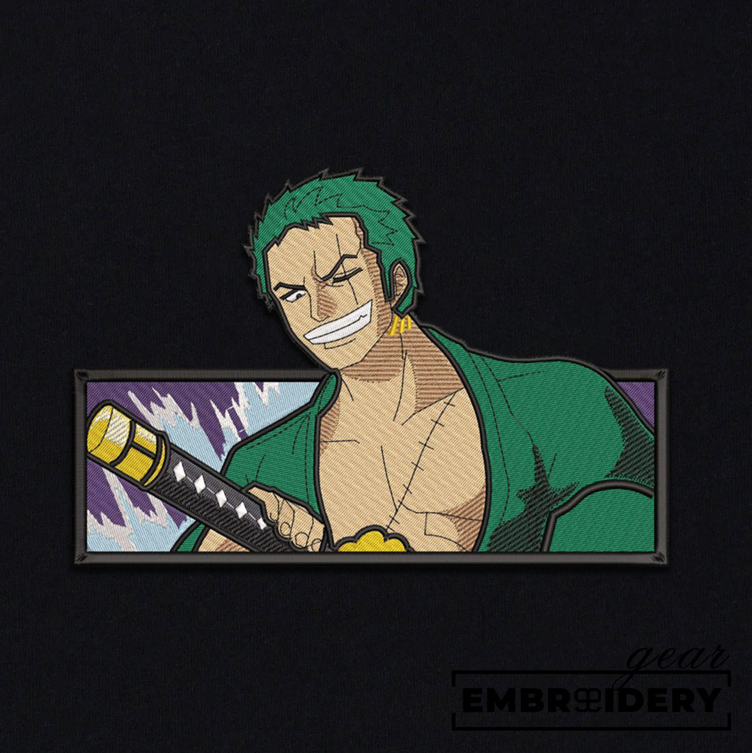 Zoro One Piece Embroidered Design Personalized Embroidered T Shirt Sweatshirt Hoodie Clothing OP0240