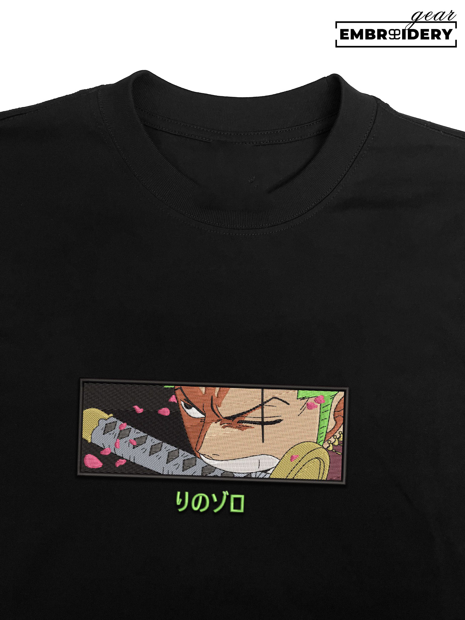 Zoro One Piece Embroidered Design Personalized Embroidered T Shirt Sweatshirt Hoodie Clothing OP0241