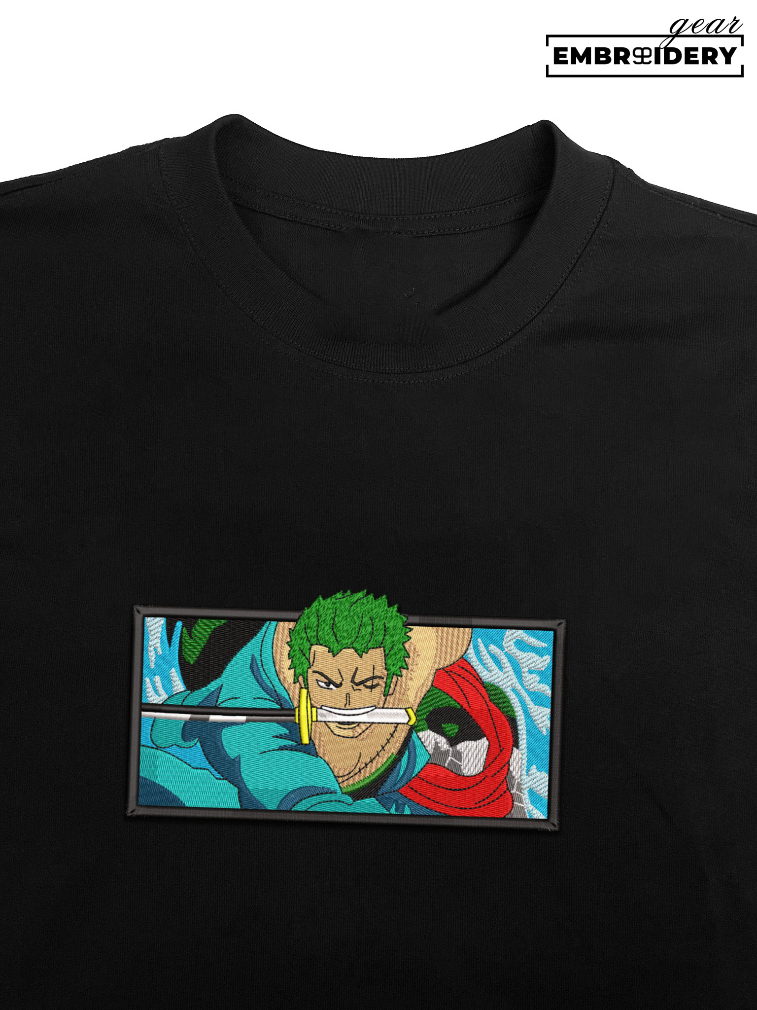 Zoro One Piece Embroidered Design Personalized Embroidered T Shirt Sweatshirt Hoodie Clothing OP0242