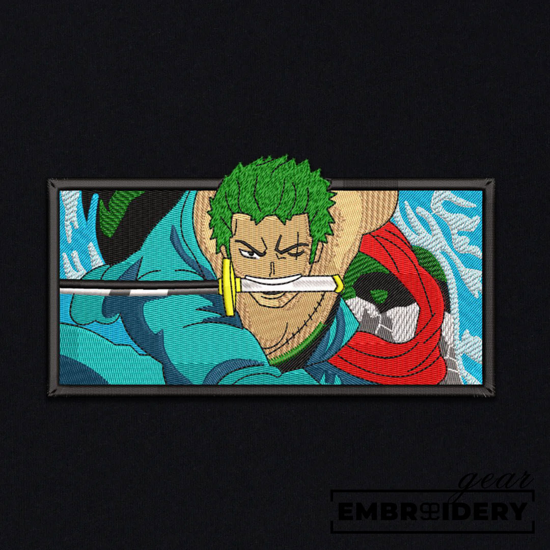 Zoro One Piece Embroidered Design Personalized Embroidered T Shirt Sweatshirt Hoodie Clothing OP0242