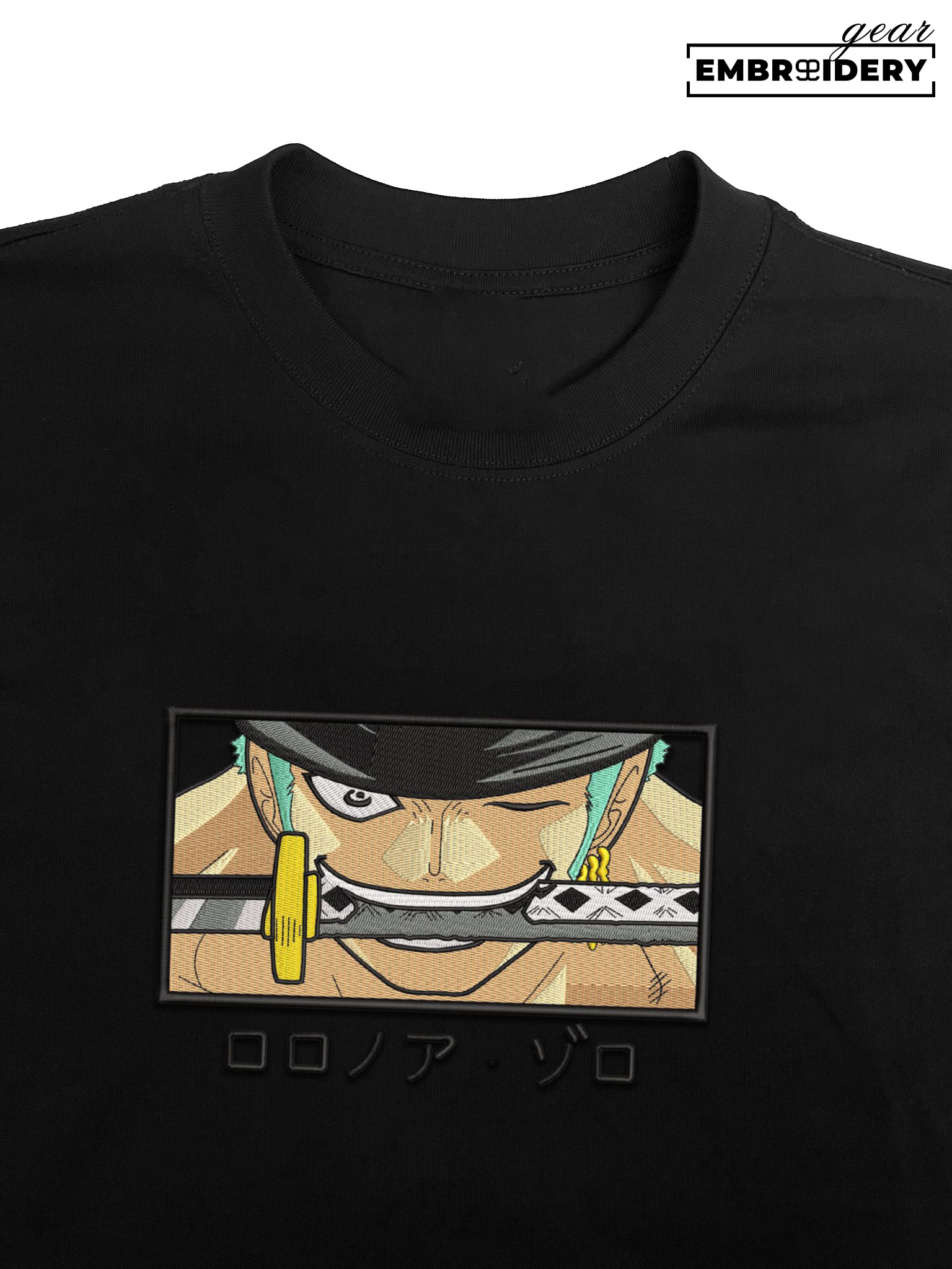 Zoro One Piece Embroidered Design Personalized Embroidered T Shirt Sweatshirt Hoodie Clothing OP0243