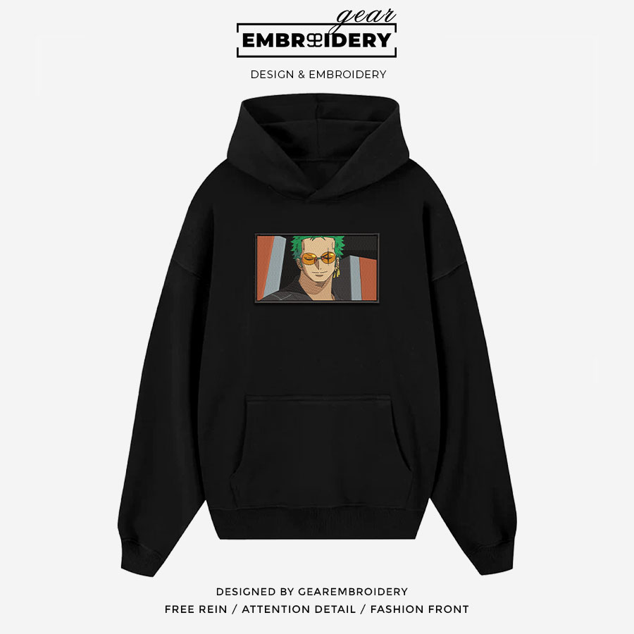 Zoro One Piece Embroidered Design Personalized Embroidered T Shirt Sweatshirt Hoodie Clothing OP0244