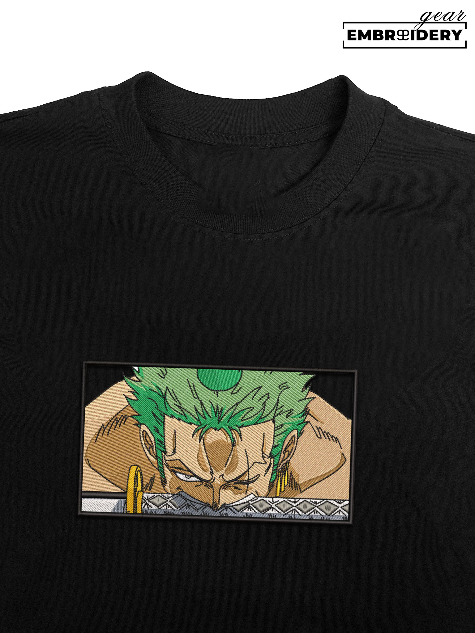 Zoro One Piece Embroidered Design Personalized Embroidered T Shirt Sweatshirt Hoodie Clothing OP0245