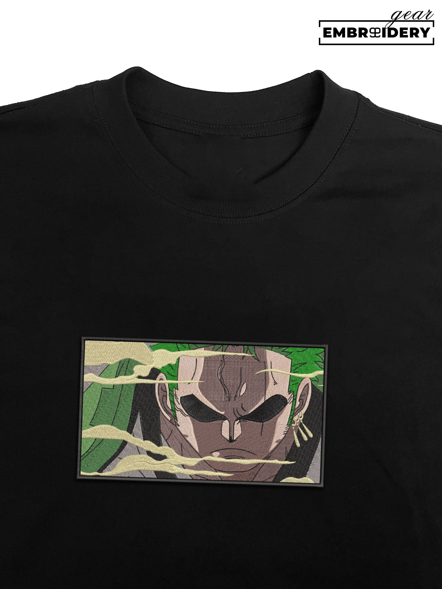 Zoro One Piece Embroidered Design Personalized Embroidered T Shirt Sweatshirt Hoodie Clothing OP0246