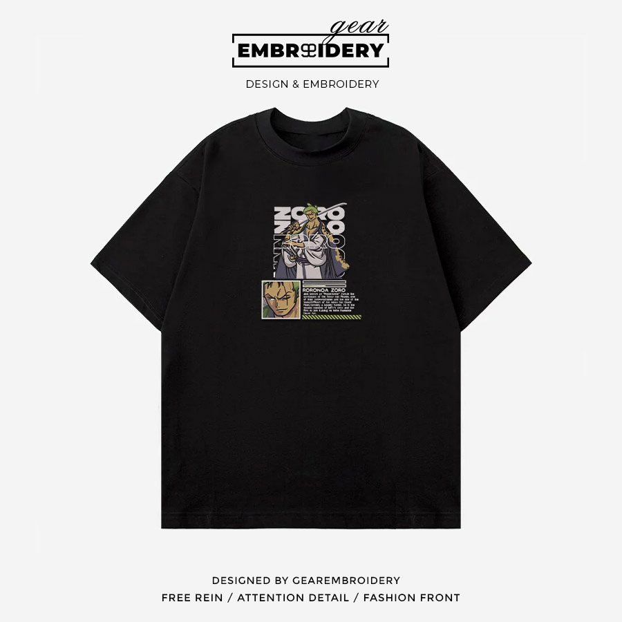 Zoro One Piece Embroidered Design Personalized Embroidered T Shirt Sweatshirt Hoodie Clothing OP0247