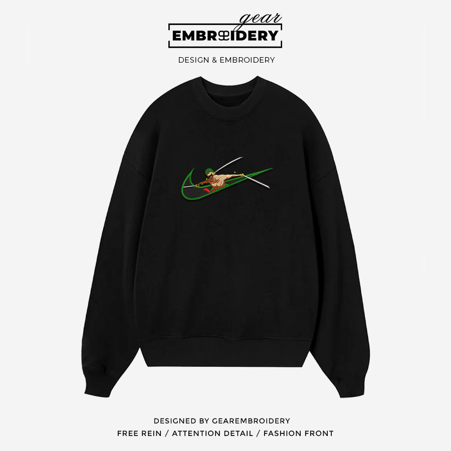 Zoro swoosh nike One Piece Anime Embroidered Design Personalized Embroidered T Shirt Sweatshirt Hoodie Clothing OP0260