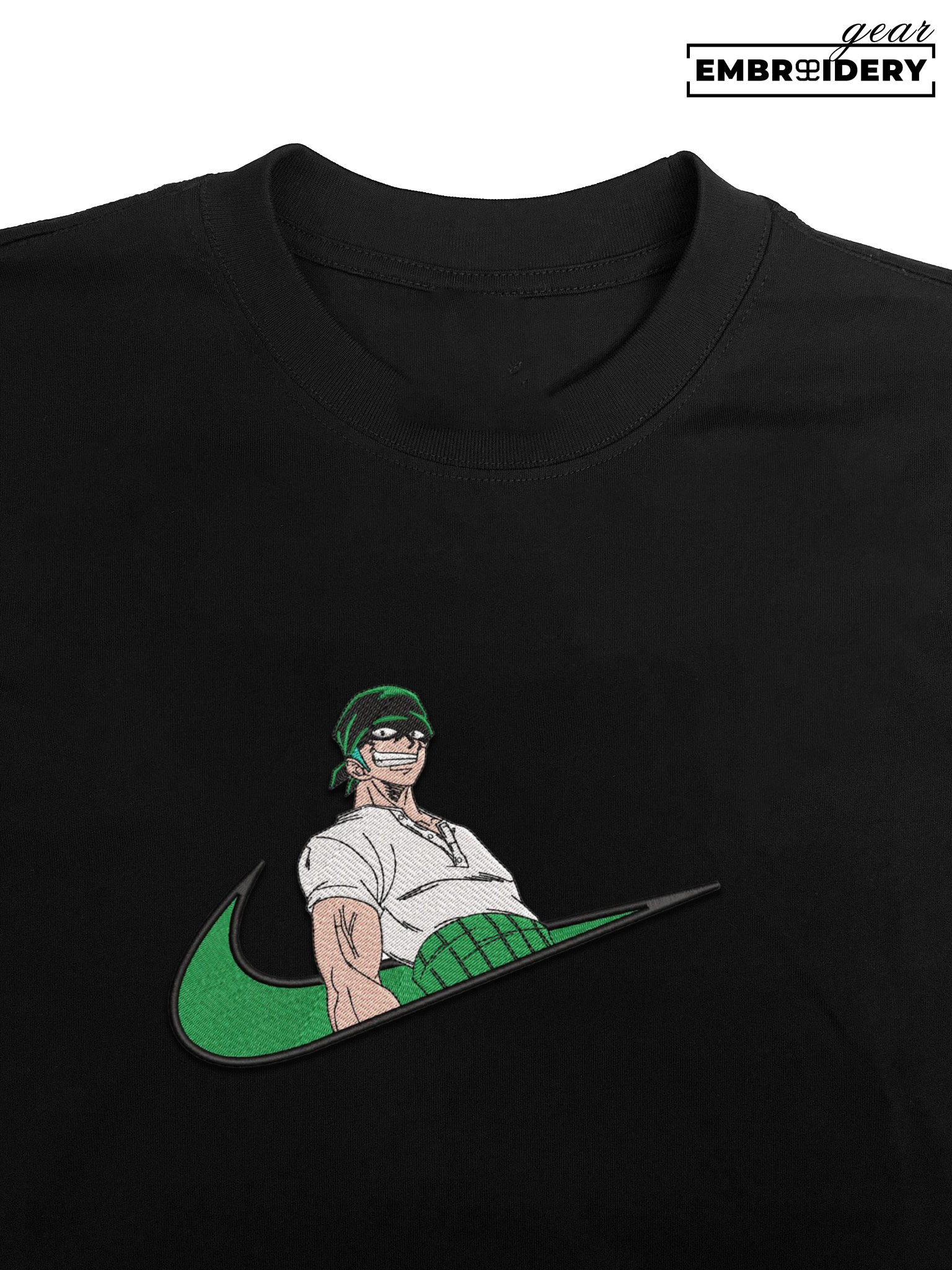 Zoro swoosh nike One Piece Anime Embroidered Design Personalized Embroidered T Shirt Sweatshirt Hoodie Clothing OP0261