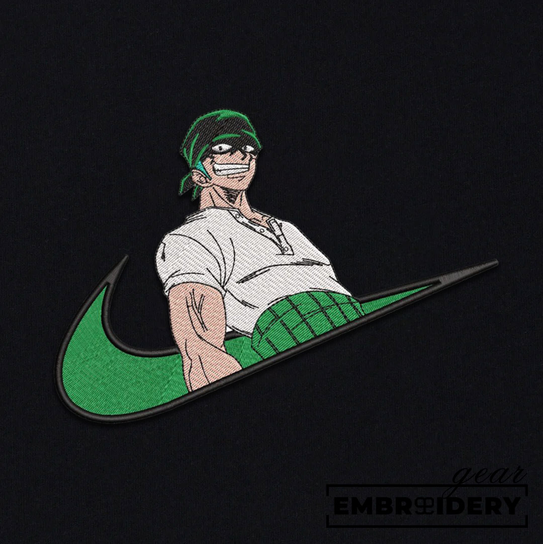 Zoro swoosh nike One Piece Anime Embroidered Design Personalized Embroidered T Shirt Sweatshirt Hoodie Clothing OP0261