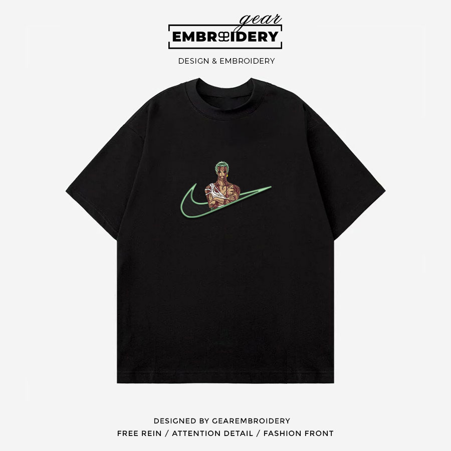 Zoro swoosh nike One Piece Anime Embroidered Design Personalized Embroidered T Shirt Sweatshirt Hoodie Clothing OP0262