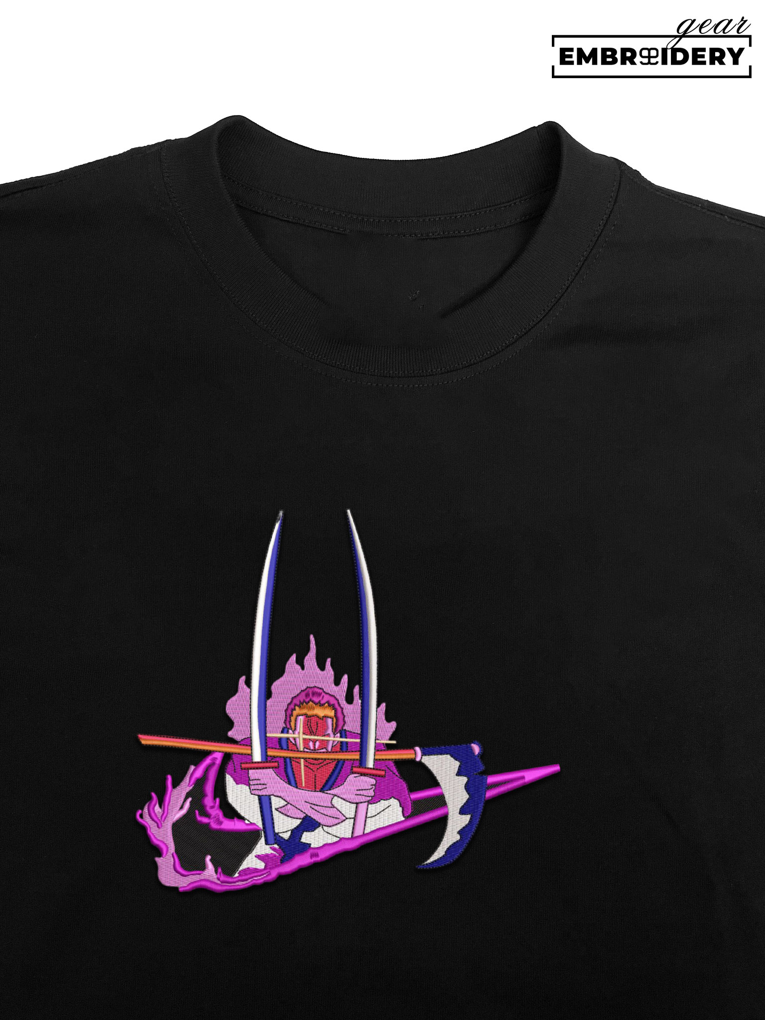 Zoro swoosh nike One Piece Anime Embroidered Design Personalized Embroidered T Shirt Sweatshirt Hoodie Clothing OP0265